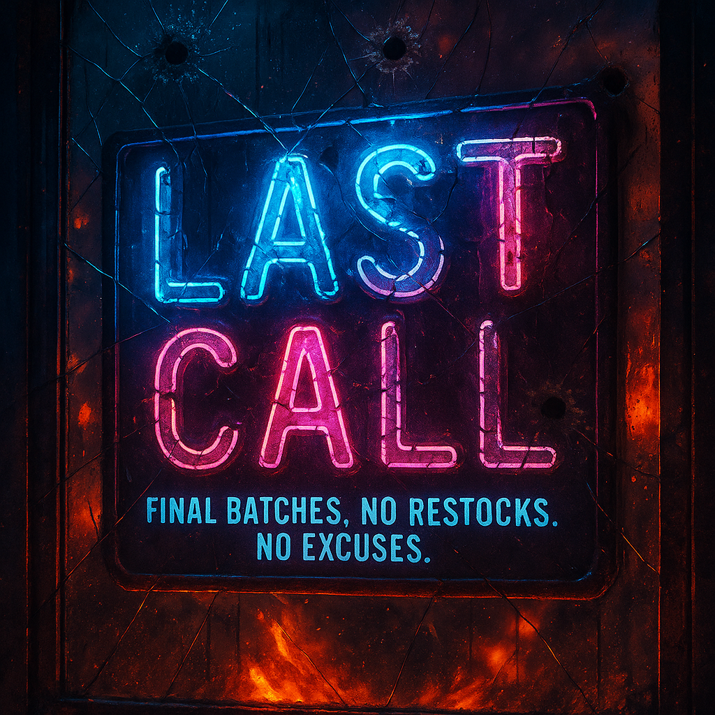Last Call - No Restocks. No Excuses.