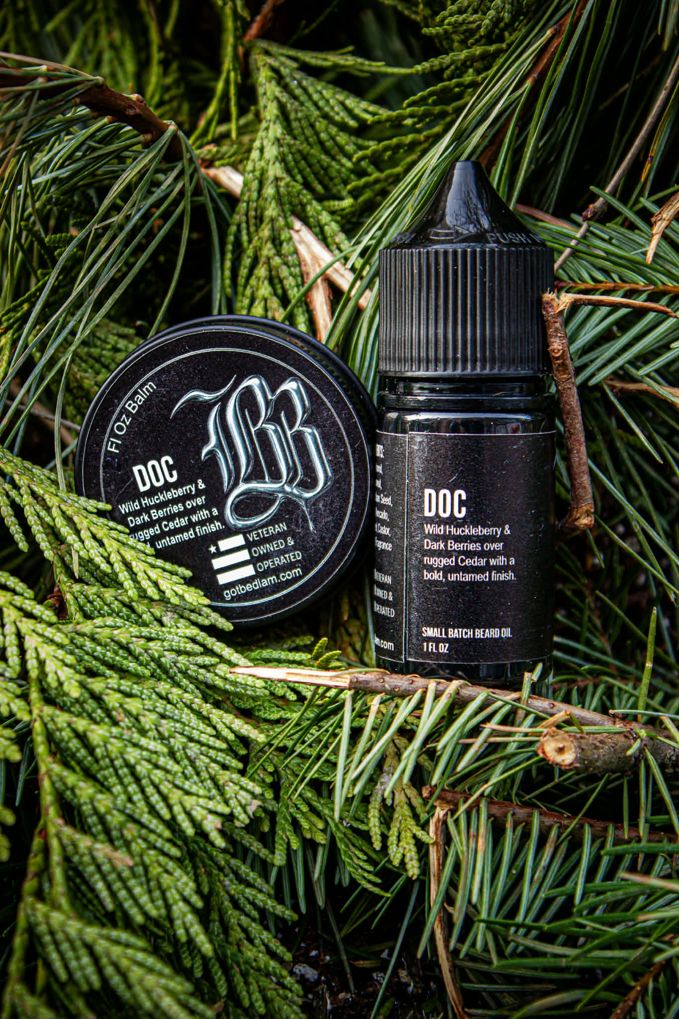 DOC Oil & Balm Kit — Matching Beard Care Set by Bedlam Beard Co.