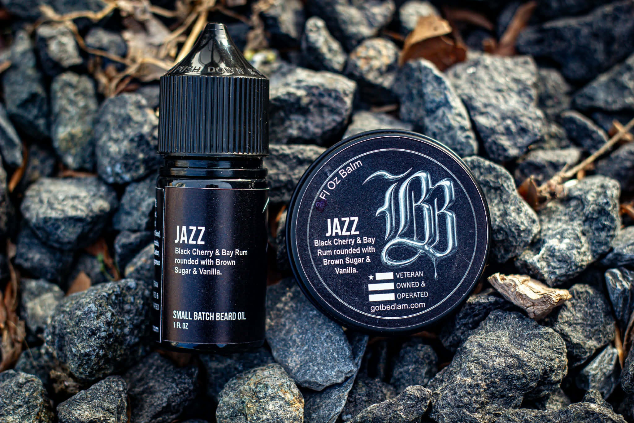 JAZZ Oil & Balm Kit Detail — Small-Batch Beard Care