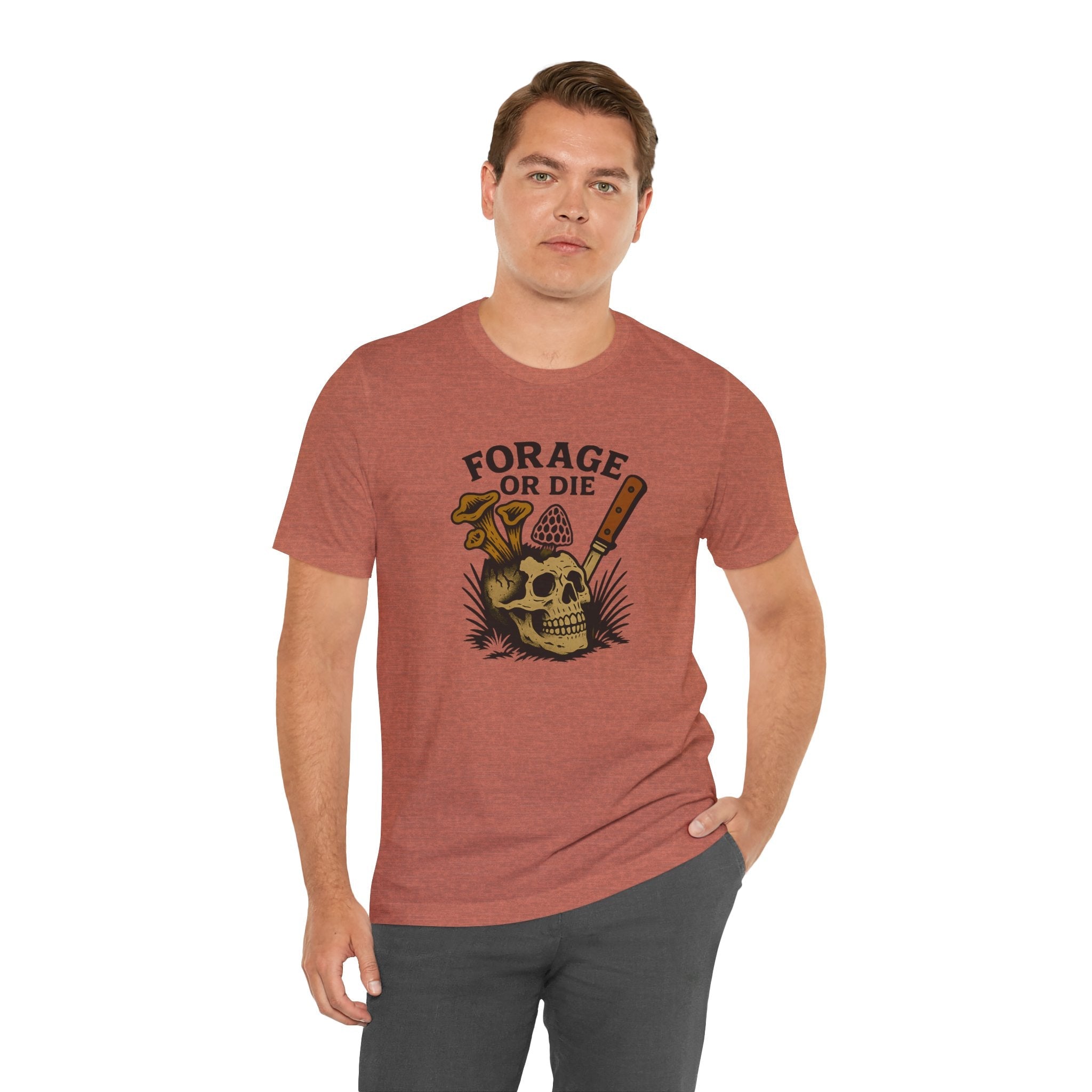 Forage or Die T-Shirt | Funny Foraging Shirt for Mushroom Hunters & Off-Trail Misfits
