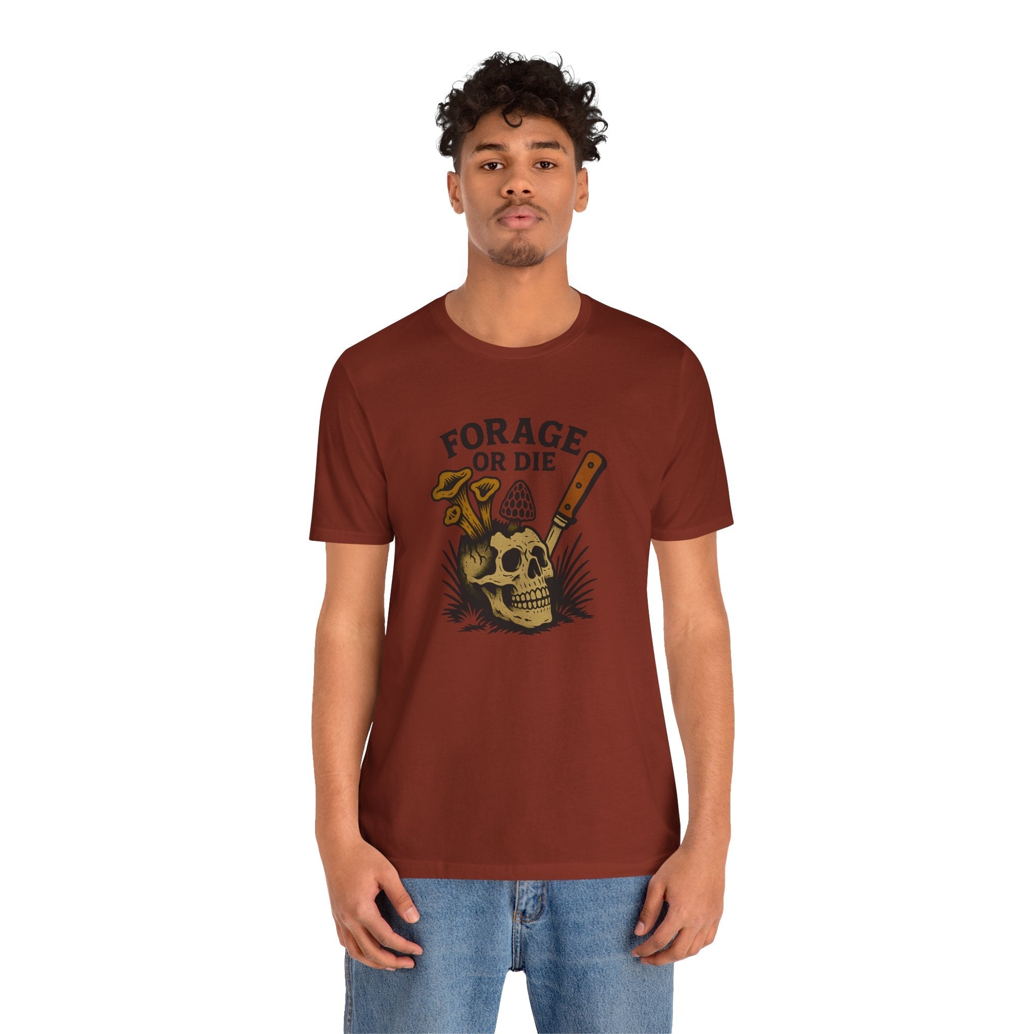 Forage or Die T-Shirt | Funny Foraging Shirt for Mushroom Hunters & Off-Trail Misfits
