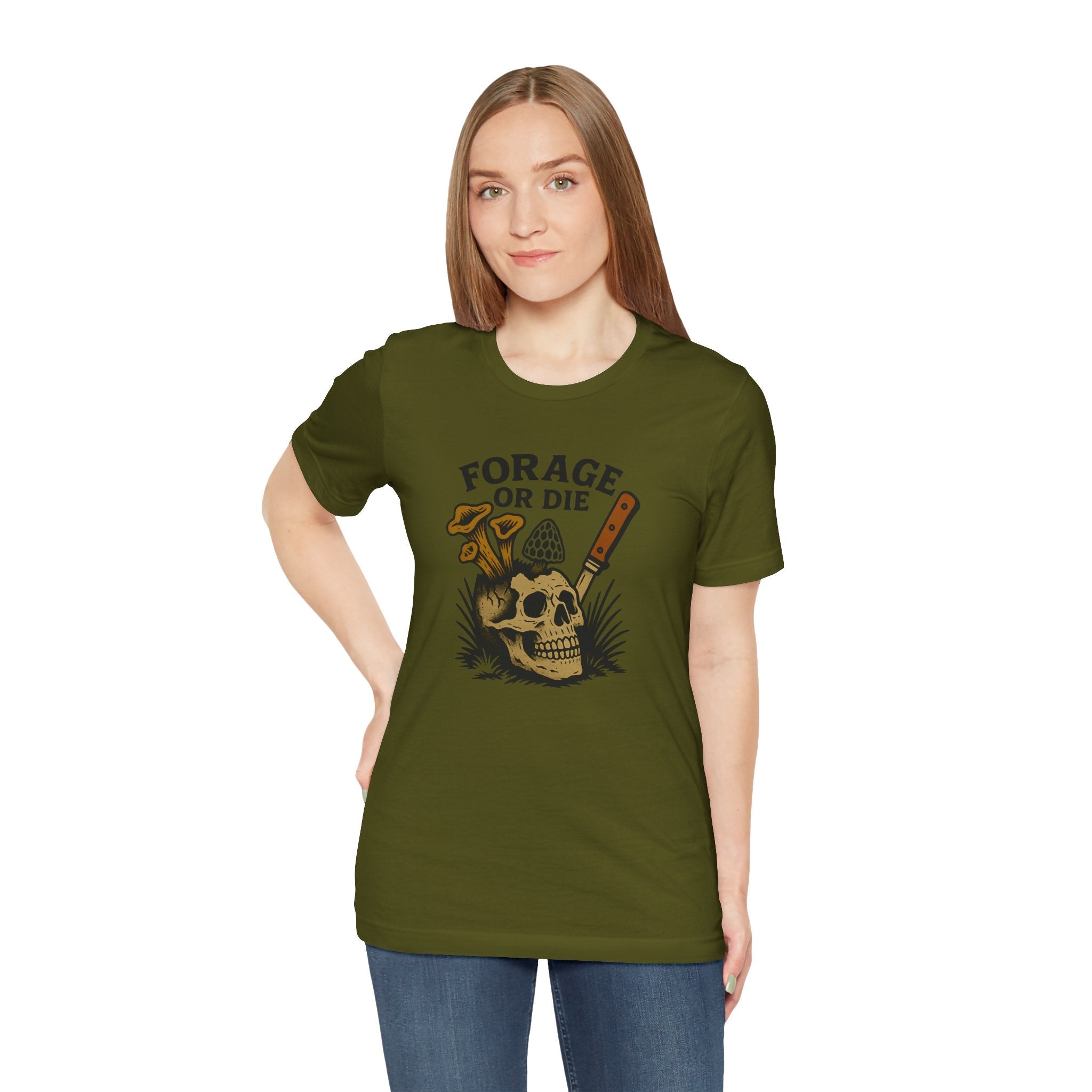 Forage or Die T-Shirt | Funny Foraging Shirt for Mushroom Hunters & Off-Trail Misfits