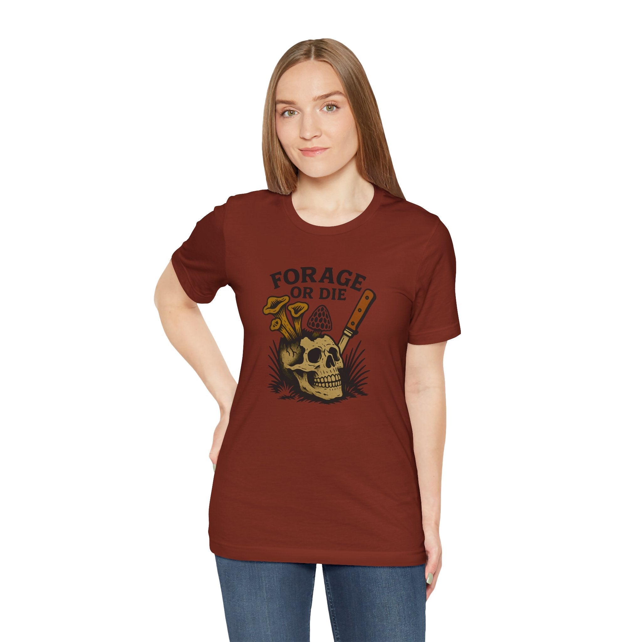 Forage or Die T-Shirt | Funny Foraging Shirt for Mushroom Hunters & Off-Trail Misfits
