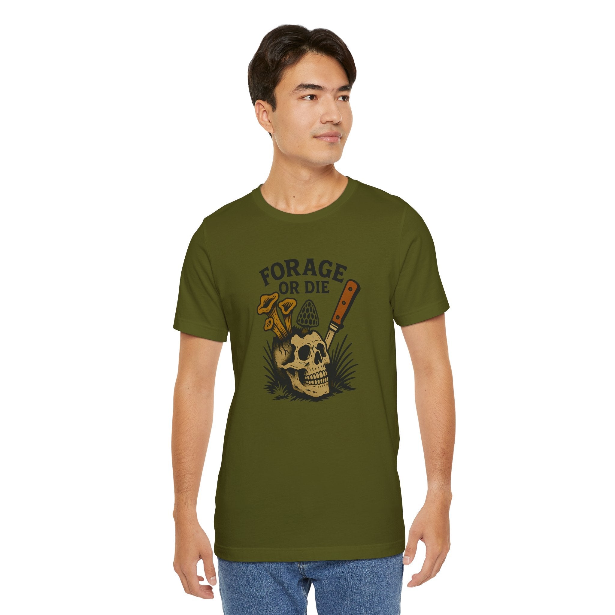 Forage or Die T-Shirt | Funny Foraging Shirt for Mushroom Hunters & Off-Trail Misfits