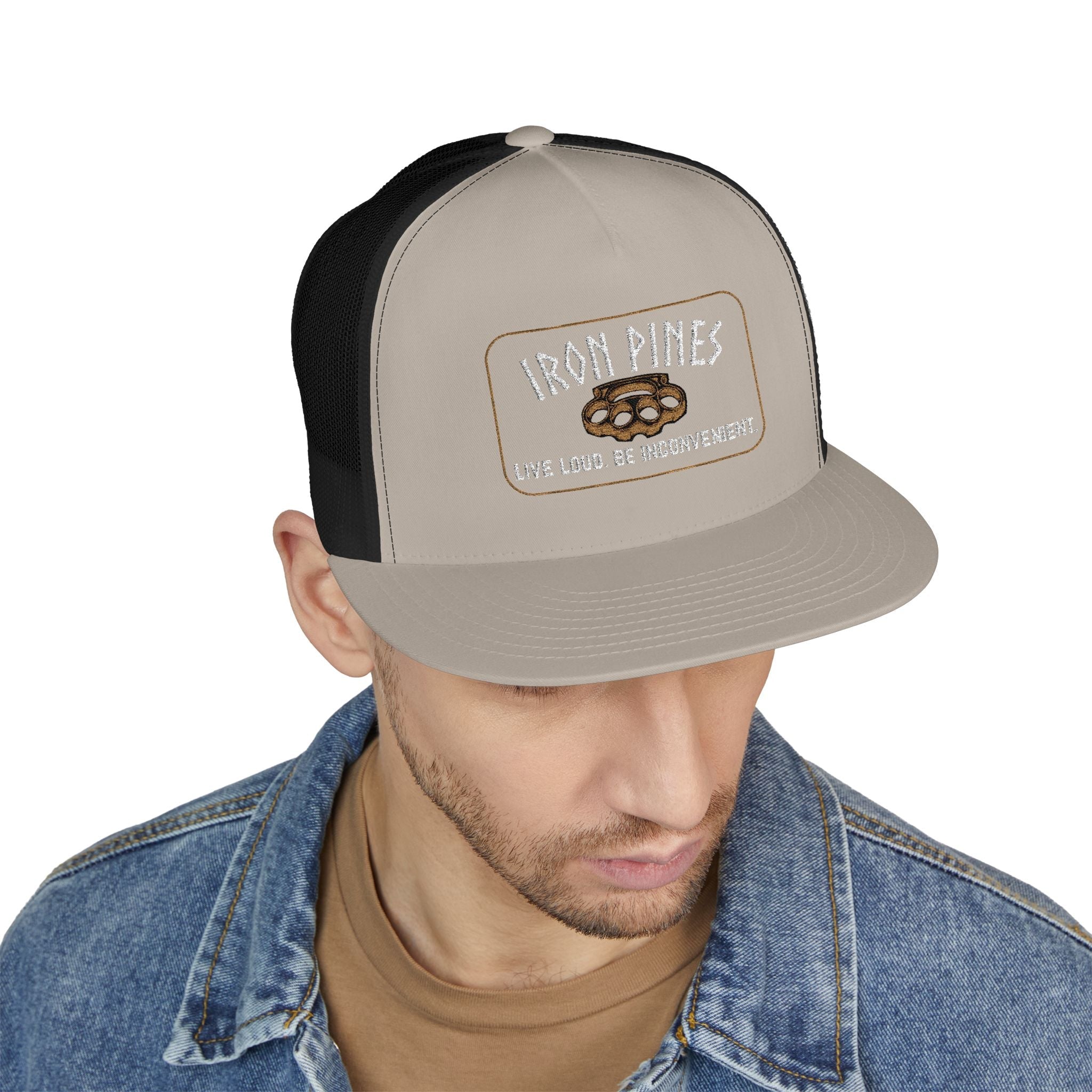 Live Loud Trucker Hat | Misfit Brass Knuckles Snapback by Iron Pines