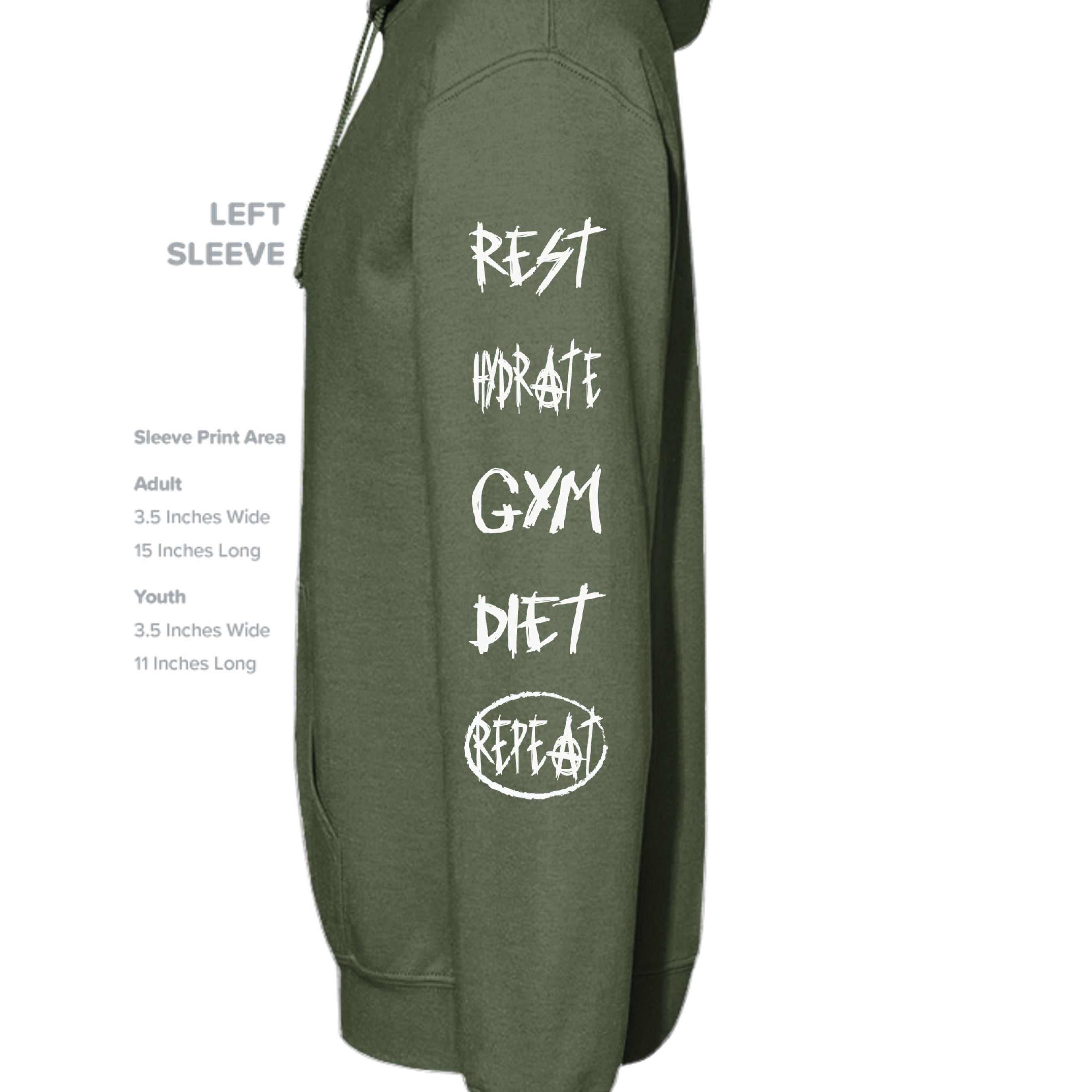 MILITARY GREEN - G185 - SLEEVE_LEFT