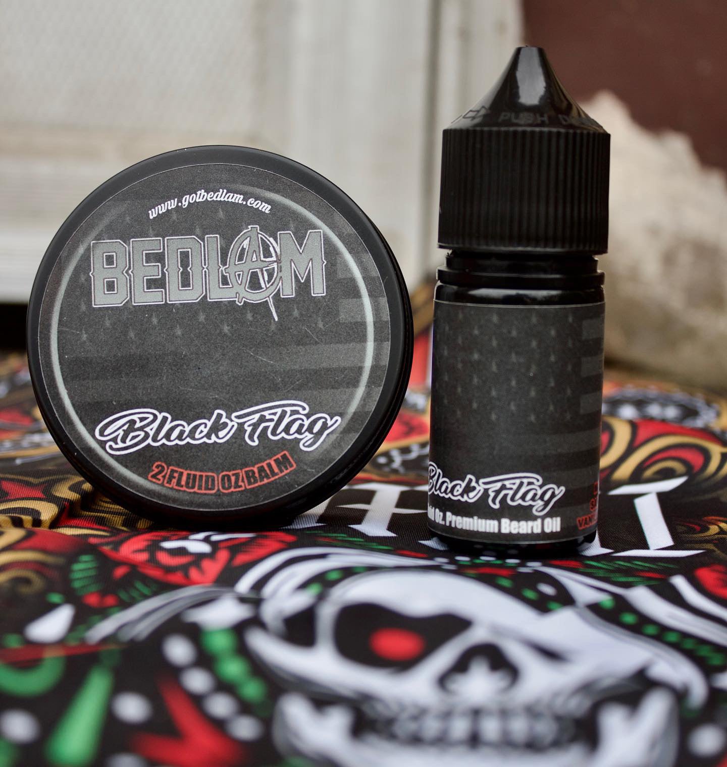 BLACK FLAG COMBO - Mahogany-Sandalwood-Amber-Tobacco-Oud-Vanilla - Bedlam Beard Company