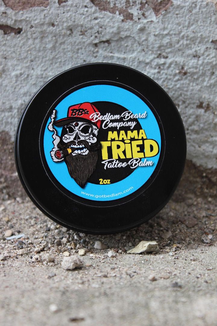 MAMA TRIED TATTOO BALM - Helichrysum-Lavender-Frankincense & Myrrh - Bedlam Beard Company