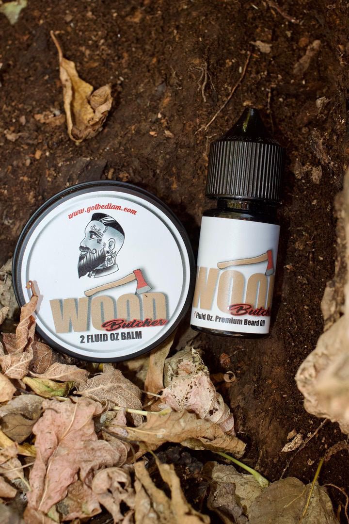 WOOD BUTCHER COMBO - Mahogany-Teakwood-Vanilla-Oak-Amber-Musk - Bedlam Beard Company